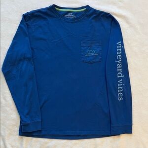 Vineyard Vines Men's Deep Blue Long Sleeve Shirt